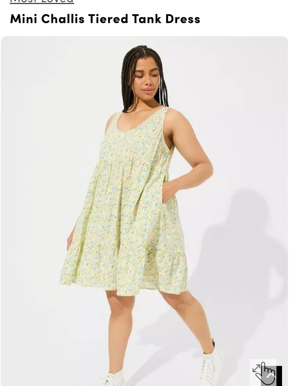 Mini Challis Tiered Tank Dress